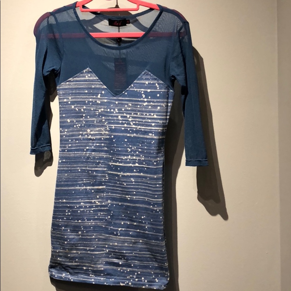 Denim Blue Acid Wash Mini Dress